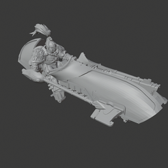 01.png STL file GOLDEN SPACE WARRIOR FALCON JETBIKE - 28MM MINIATURE - TABLETOP WARGAME・Model to download and 3D print