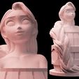 0.jpg Tangled Rapunzel in Bath Statue Sculpt 3D Print STL Files Download figure digital pattern 3D Princess printing figurine Disney