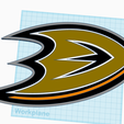 Anaheim.png Anaheim Ducks 29cm Wall Logo with Keyhole for Wall Mount
