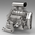 Chevy.SB.Supercharged.004.png Supercharged SBC Small Block Chevy V8 Engine 1/8 TO 1/25 SCALE