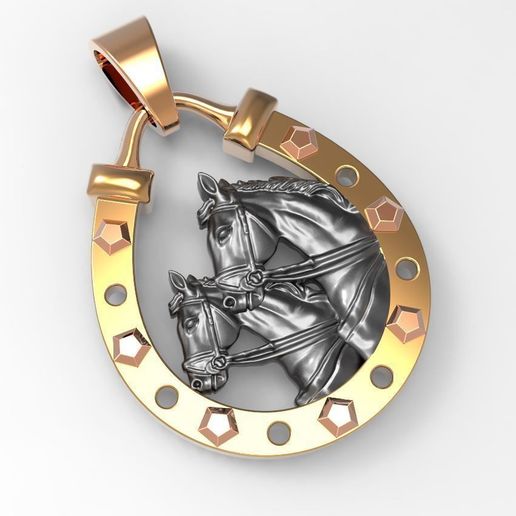 Horse Pendant 3D print model 3D model