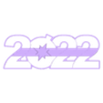 2022-4.stl Free STL file 2022 Cookie cutter・3D print object to download