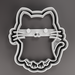 gato_fantasma_001.png STL-Datei GEISTERKATZE - HALLOWEEN - KEKSAUSSTECHER・Vorlage für 3D-Druck zum herunterladen