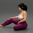 Girl-0006.jpg Pretty Woman In Bra And pants Sitting On The Floor