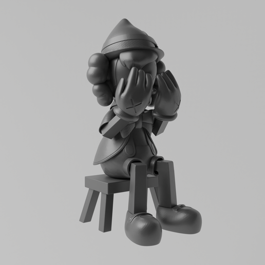 その他 KAWS PINOCCHIO 🎨 Kaws X Pinocchio・ STL File for ・Cults