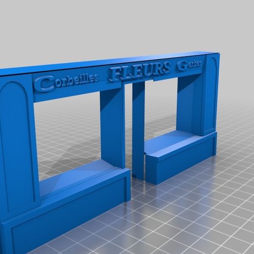 French flower shop front 1/35th scale 3D model