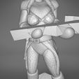 female_ranger-detail_3.542.jpg ELF RANGER FEMALE CHARACTER GAME FIGURES 3D print model