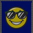 Smiley-Face-BBL-Sliced.jpg Smiley Face With Sunglasses Design on Card Box lid with design modeled in for easy in software painting