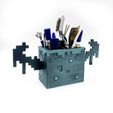 IMG_4121.jpg Minecraft Warden Pen Holder Desk Organizer Tool Holder