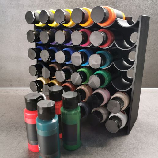 🎨 Paint shelf acrylic paints・ STL File for 3D printing・Cults