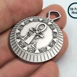 Ankh-Cross-C-6.jpg STL file Ankh Cross Pendant・3D printing design to download