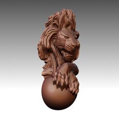 LB1.jpg Download OBJ file Lion Chain pendant 3D print model • 3D print design, Joneto