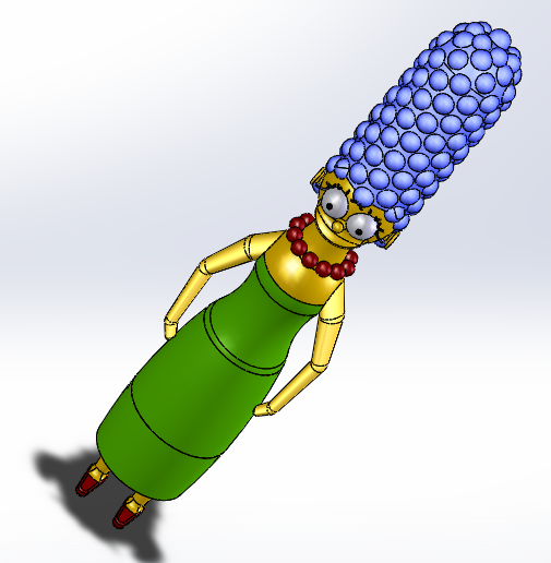 Marge Simpson 1:1 Life-Size / Taille Réelle (3MF & STEP)