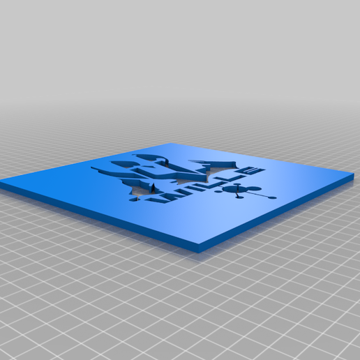 WILLE Logo Spray Paint Stencil 3D model