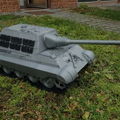 1.jpg Archivo 3D Tanque RC Jagdtiger escala 1/10・Plan imprimible en 3D para descargar