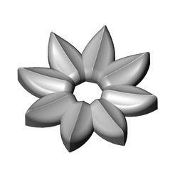 Open-Lotus-10-leaf-100mm-rosette-01.jpg Fichier STL Feuilles de lotus ouvertes rosette onlay relief modèle d'impression 3D・Modèle imprimable en 3D à télécharger