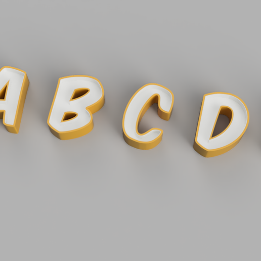 NAMELED KOMIKA  AXIS - ALPHABET LED LAMP 3D model