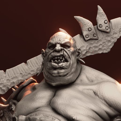 👹 Ogre Bust・ 3D File for 3D printing・Cults