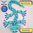 PRINT-IN-PLACE-NO-SUPPORT-20.png ARTICULATED AQUATIC LIZARD MFP3D -NO SUPPORT - PRINT IN PLACE - SENSORY TOY-FIDGET