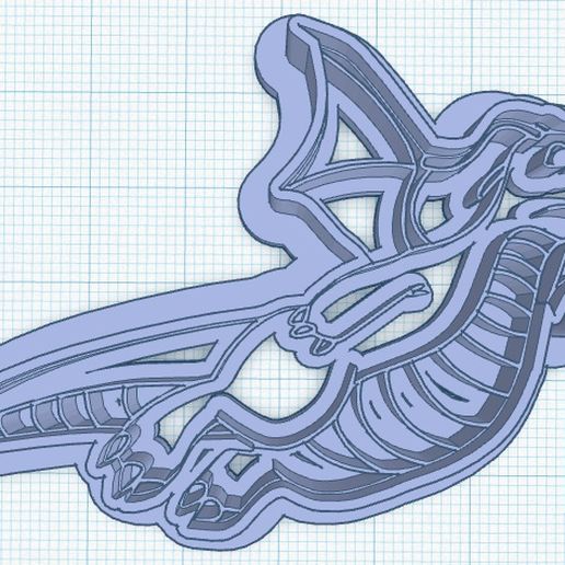 Dragonite Cookie Cutter 3D model