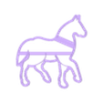 horse1.stl Stencil (set) animals cookie cutter