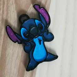 stich-preocupado.jpg STL-Datei Schlüsselanhänger mit Stich・Modell zum Herunterladen und 3D-Drucken