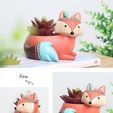 a7984465ce519a708a215b2dc4ca3ee6.jpg Fox pot planter 3d model stl for 3d printing