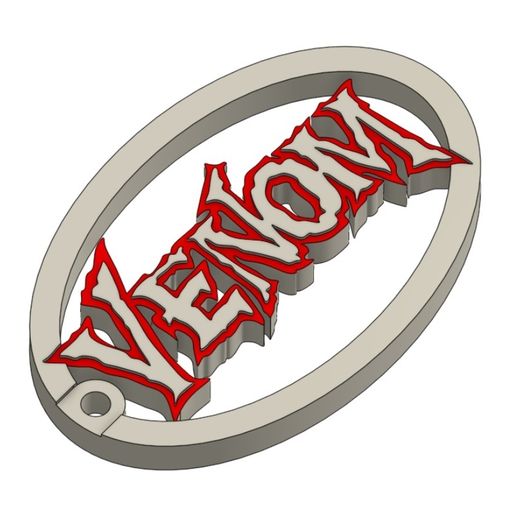 VENOM LOGO KEYCHAIN 3D model