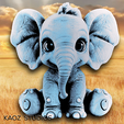 project_20240414_2327338-01.png FULL COLOR Baby Elephant wall art safari wall decor optical illusion art