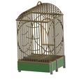bird_cage-01 v30-08.png House Style Economy bird cage for finches, canaries, parakeets and other small birds 3d print cnc