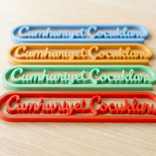 Cumhuriyet Çocukları Bookmark STL – 3D Printable File