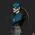 001b.jpg Zombie Captain America Bust - Marvel What If Comics 3D print model
