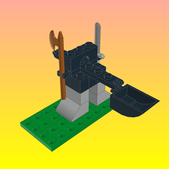 New-Model-03.png OBJ file NotLego Lego Catapult Model 2890・3D printing model to download
