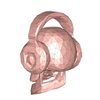 model-4.png Skull wearing headphones low poly