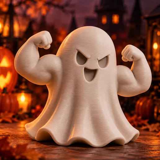 Muscle Ghost – Buff Boo Halloween Figurine