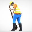 N1_C.8-Copy.jpg N1 Construction Worker 1 64 Miniature With Shovel and Metal pole