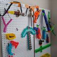 20211231_121222.jpg Nerf Gun Organizer / Pegboard Tools Wall Hanging Spacers
