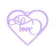 Coeur Love intérieur_Extrusion.stl 「愛」のキーホルダー