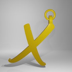 X.png OBJ file I said letter X・3D printable model to download