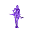 Shinobi_Girl_Katana_Topless.stl Girl Shinobi Whit Katana Normal and Topless 3D print model
