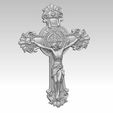 jesus_13.jpg Jesus on the cross Benedictine Medal 3D model