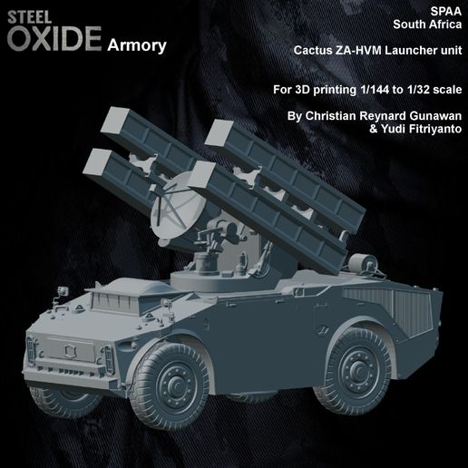 South African SADF Cactus ZA-HVM SHORAD SPAA launcher unit