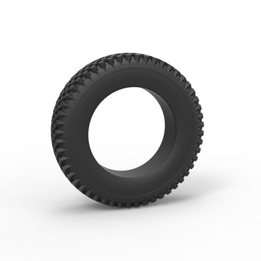 Diecast military tire 4 Scale 1 to 10 3D model
