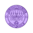 Ecusson gign intensité forte.stl GIGN gendarmerie police logo badges