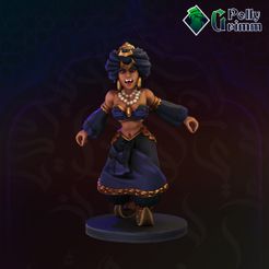 1.jpg STL file Arabian Vampire Queen. Tabletop miniature・Model to download and 3D print