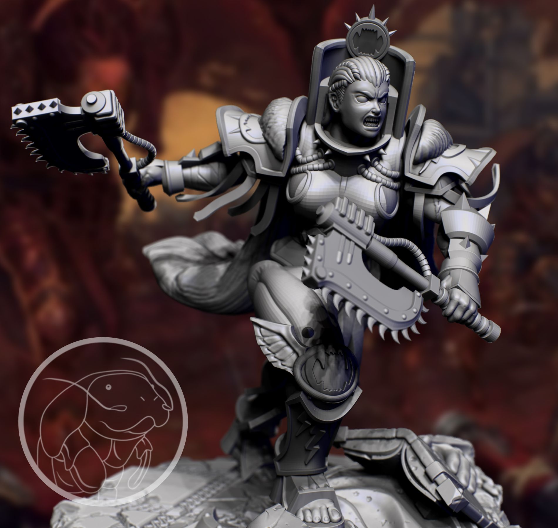 Archivo OBJ Primarca Angrin・Modelo para descargar y imprimir en 3D・Cults