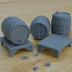 BeerBarrel.jpg Archivo STL BARRIL DE CERVEZA PARA EL MEDIO AMBIENTE DIORAMA TABLETOP 1/35 1/24・Plan para descargar y imprimir en 3D