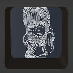 1.png Archivo STL Makima Chainsaw Man Keycap Esc Cap Cherry MX・Objeto de impresión 3D para descargar