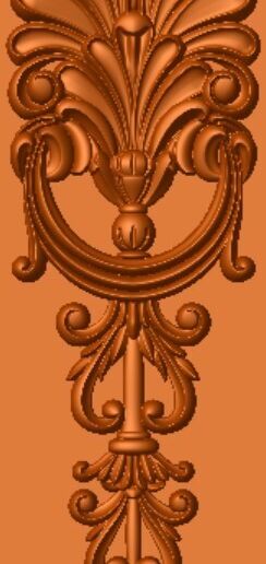 Ornamental Floral CNC 3D Relief for Furniture Wall and Ceiling Decor