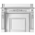 3ddd_wire.jpg White Fireplace in a classic style. Fireplace in classic style